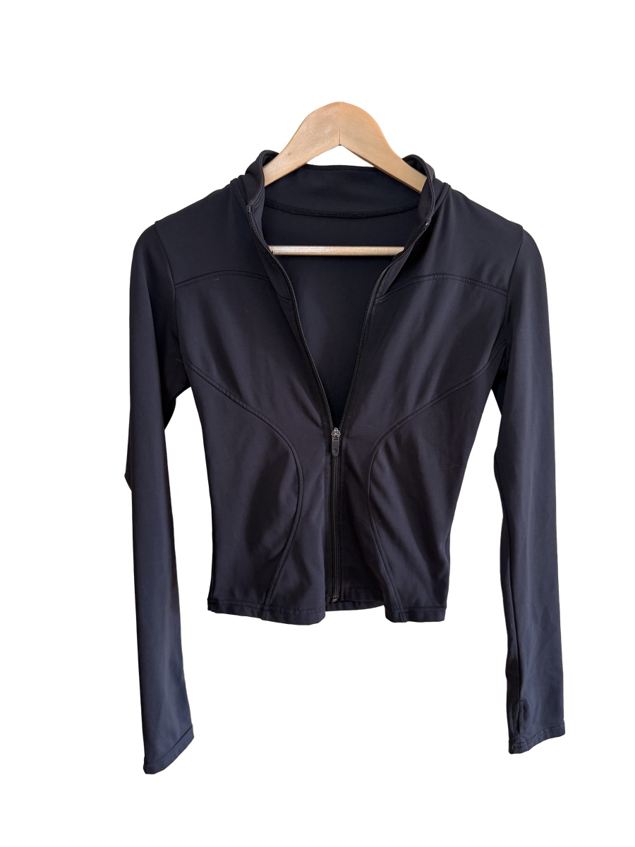 Cropped Athletic Zip-Up Jacket